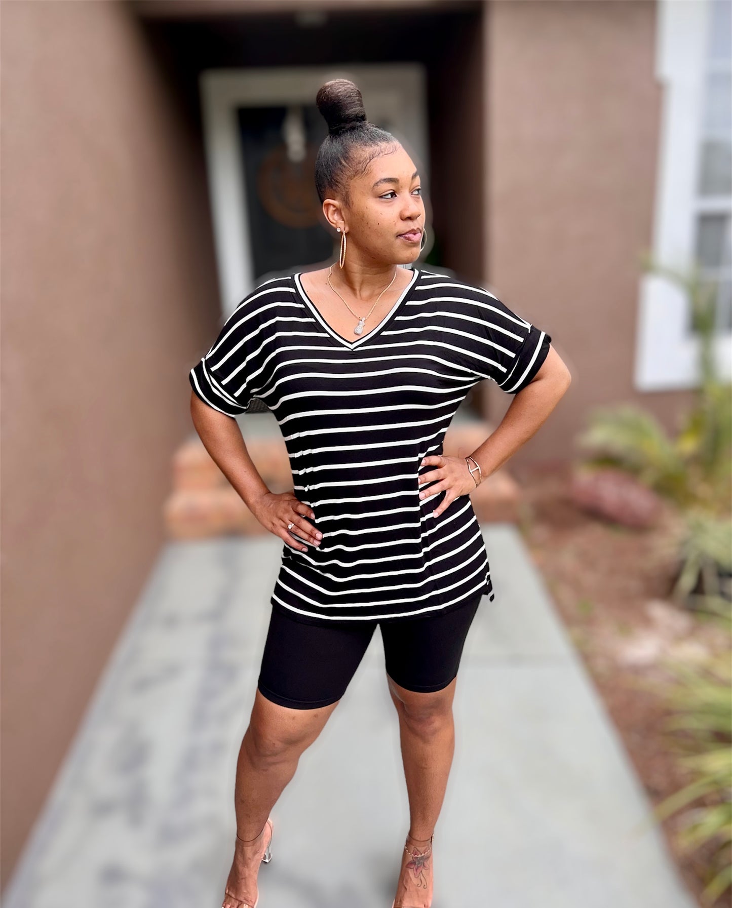 Black Simple Chick Biker Set (Regular)