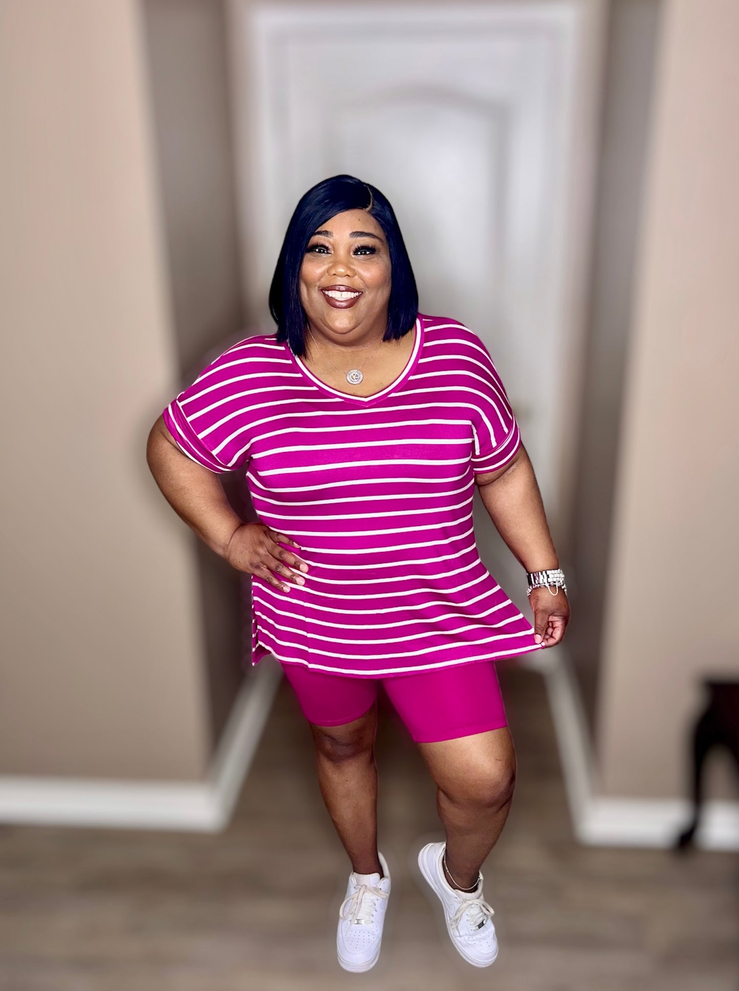 Magenta Simple Chick Biker Set (Regular)