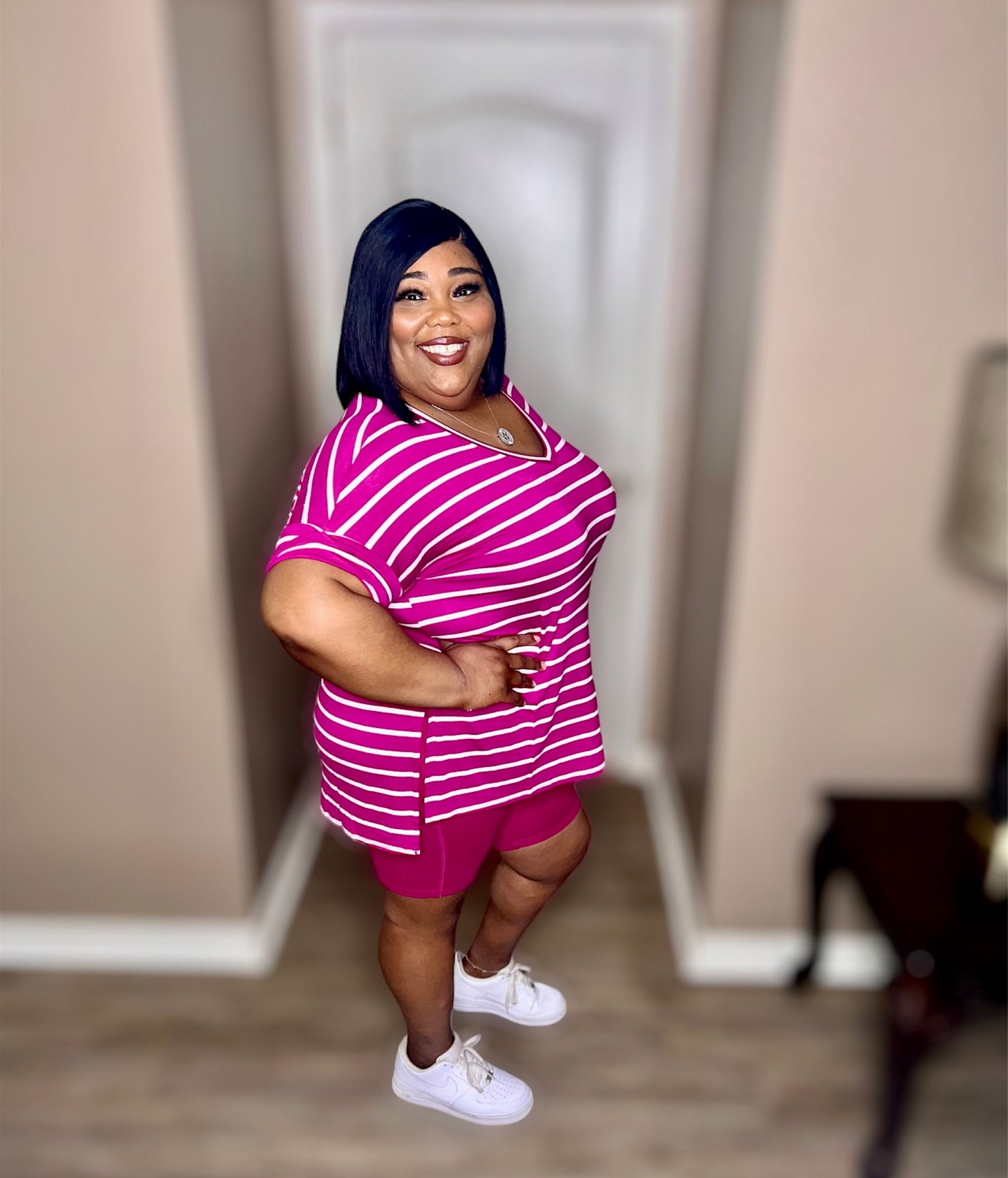 Magenta Simple Chick Biker Set (Regular)
