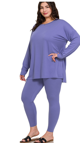 Marlin Kozy Long Sleeve Microfiber Lounge Set (Kurvy &Regular)