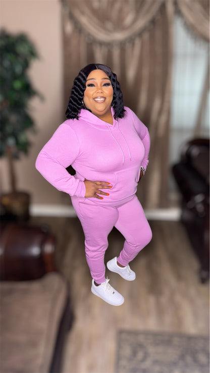 Orchid Fleece Pullover Sweatsuit (Regular)