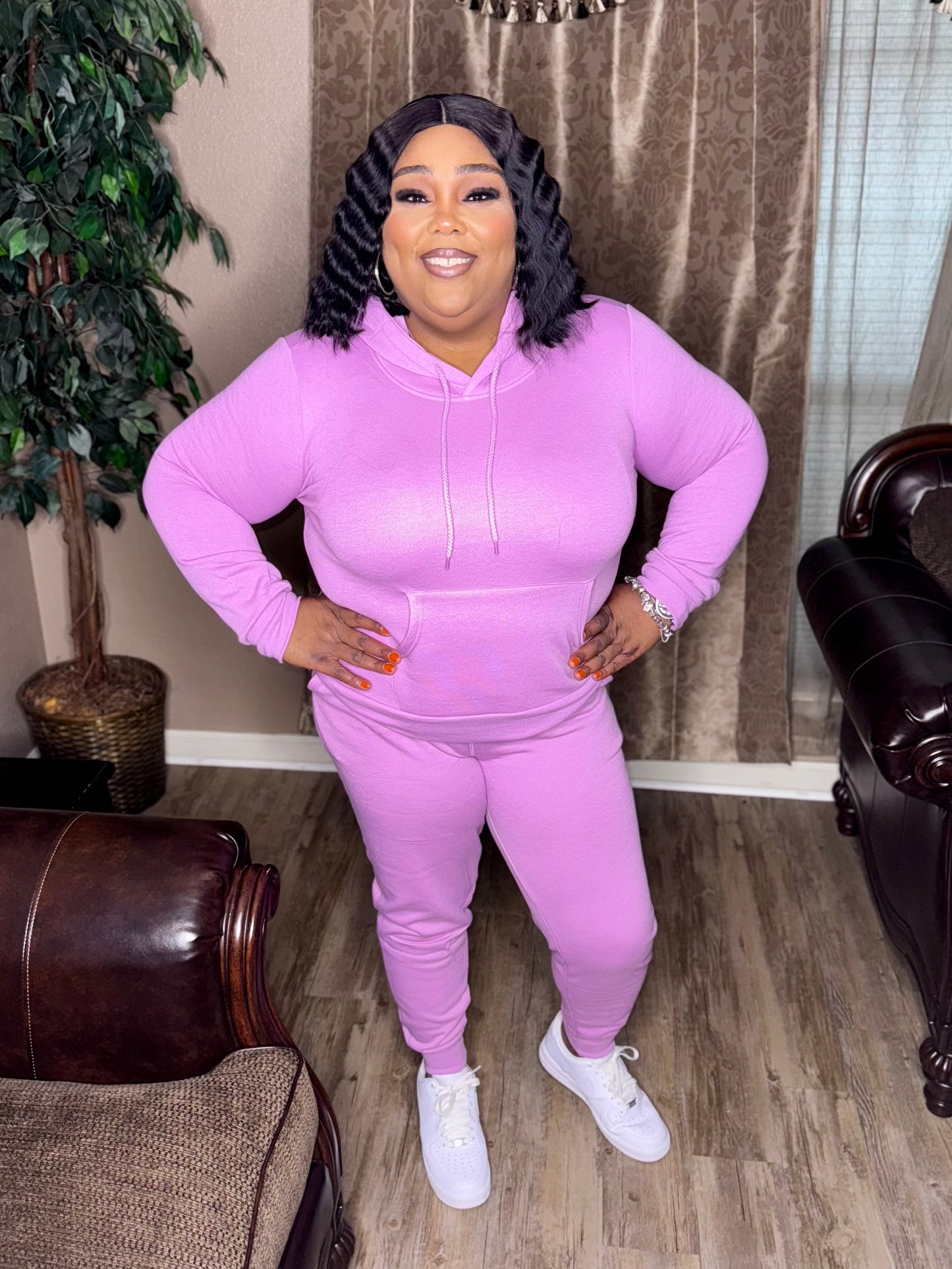 Orchid Fleece Pullover Sweatsuit (Regular)