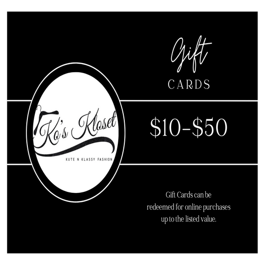 Ko's Kloset Gift Card